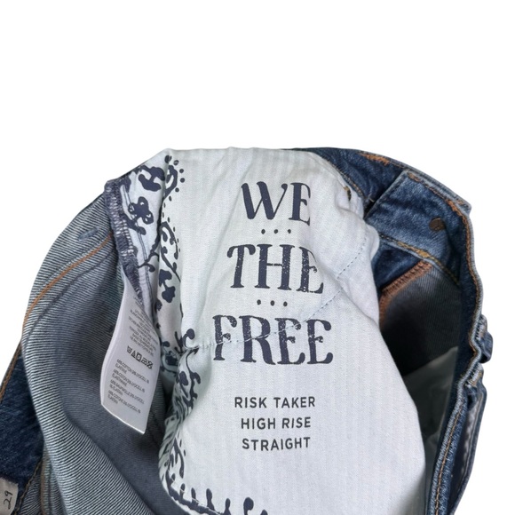 We The Free Size 29 Free People Risk Taker Mid-Rise Jeans Be Bold Dark Wash - Picture 7 of 10